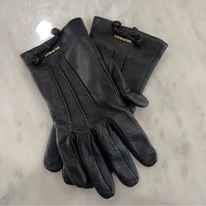 Coach Black Glove with Bow